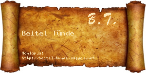 Beitel Tünde névjegykártya